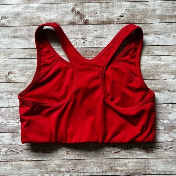 PINK Victoria's Secret Red and Gold Ultimate Unlined Sports Bra Size Medium - Picture 3 of 8